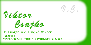 viktor csajko business card